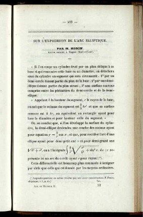 Sur l´espression de l´arg elliptique.
