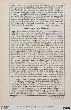 26: Neue historische Romane