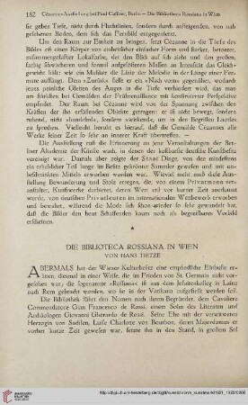 Neue Folge 33 = Jahrgang 57: Die Biblioteca Rossiana in Wien