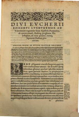 Vita Cypriani : Item Fortunatus Ep. vita Hilarii Pictav. ; Item Eucherii Ep. ad Valerianum epist. Paraenetica ...