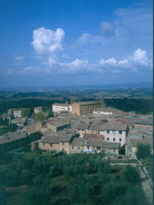 Italien. Toskana. San Gimignano. Stadtteilansicht