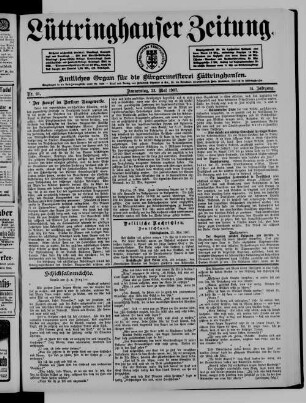 Lüttringhauser Zeitung. 1902-1914