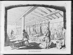 Heuchler, E., Stoßherdwäsche, Zeichnung um 1855