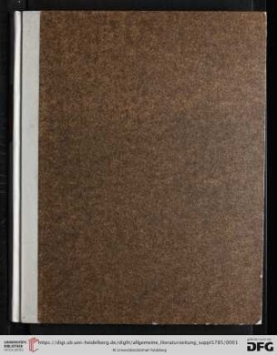 Allgemeine Literaturzeitung: Supplemente zur allgemeinen Literatur-Zeitung
