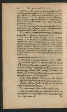 De qualitate Corporis naturalis, Cap. VIII.