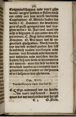 Cap. XIII. Van mesbruyck ende wat het sy