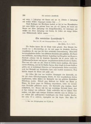 Ein vereitelter Handstreich