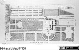 Choix des plus célèbres maisons de plaisance de Rome et de ses environs, Illustration Seite 27: Plan général de la villa Mattei