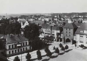 Stolp, Stadtansicht : Stolp (Stupsk/Polen). Stadtansicht mit Neutor