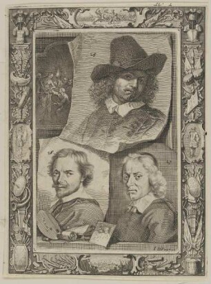 Bildnis des Leonard Bramer, des Dirk van Hoogstraten und des Salomon de Bray