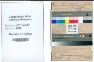 Entnazifizierung Friedrich Meerkamp , geb. 28.12.1891 (Metzger)