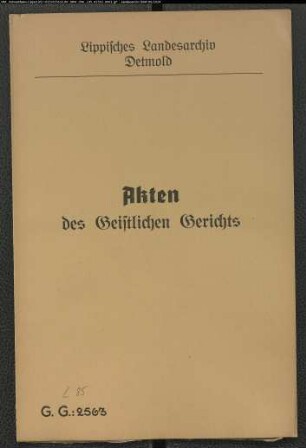 Goldschmied Johann Ernst Sobbe, Bürger in Lemgo gegen seine entwichene Ehefrau Margarete Elisabeth Ziegeler aus Hamburg, wegen Desertion (böswilliger Verlassung). Sobbe hatte 5 kleine Kinder