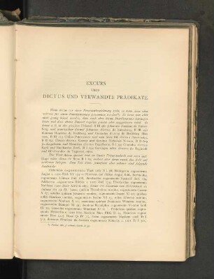 Excurs über Dictus und verwandte Prädikate.