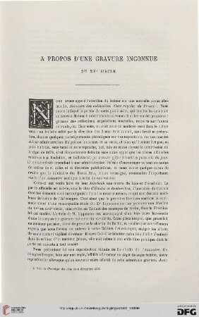 2. Pér. 21.1880: À propos d'une gravure inconnue du XVe siècle