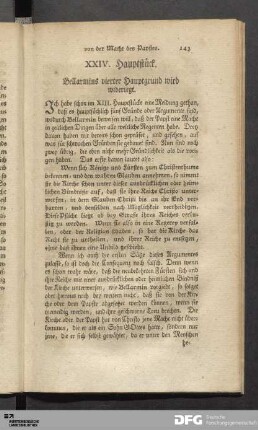 XXIV. Hauptstück. Bellarmins vierter Hauptgrund wird widerlegt.