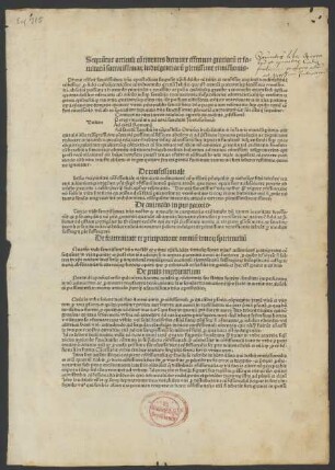 Articuli abbreviati der Kreuzzugsbulle Innozenz’ VIII. vom 11.XII.1488, Fassung c