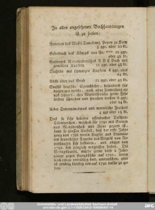 In allen angesehenen Buchhandlungen ist zu haben: