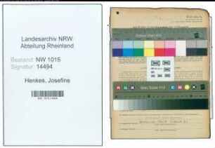 Entnazifizierung Josefine Henkes , geb. 11.05.1912 (Arbeiterin)
