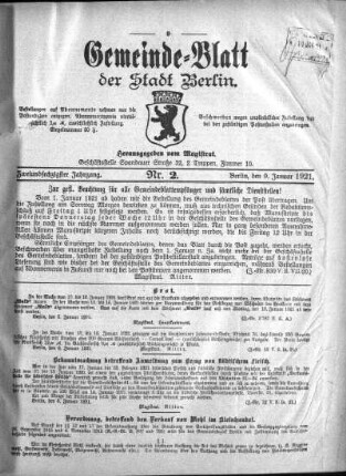 1921,2: Nr. 2, 9. Januar 1921