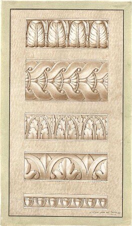 Laves, Georg Ludwig Friedrich; Studienzeichnungen - florale Ornamente (Ansichten)