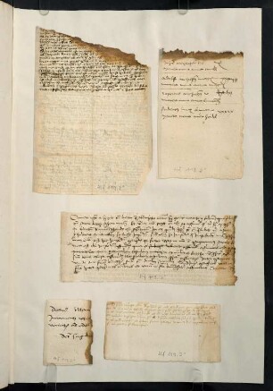 Lose Notizzettel, Lesezeichen, Brieffragmente