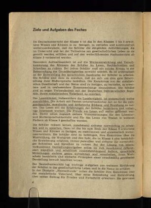Ziele und Aufgaben des Faches
