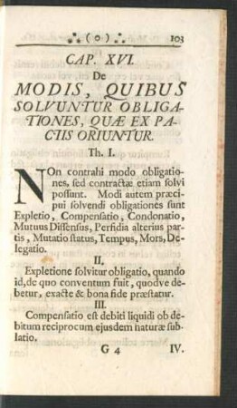 Cp. XVI. De Modis, Quibus Soluuntur Obligationes, Quae Ex Pactiis Oriuntur.
