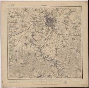 Section Bautzen aus: Topographische Karte (Meßtischblätter) Sachsen