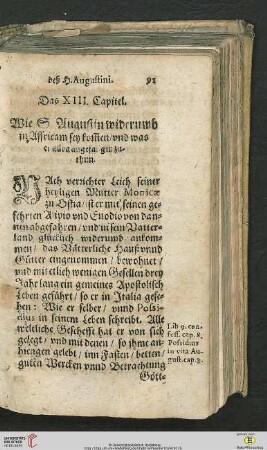 Das XIII. Capitel