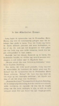 IV. In den Atlantischen Oceaan