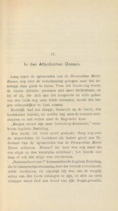 IV. In den Atlantischen Oceaan