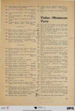 Violen - miniaturen varia (Nr. 627-650)