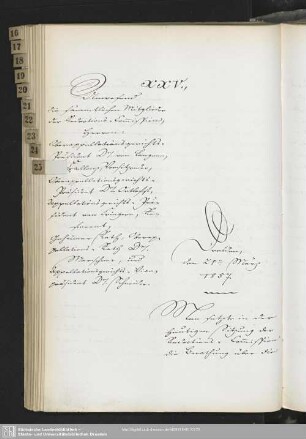 XXV., 21. März 1857