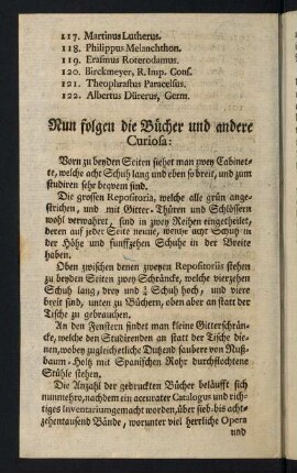 B1v-B4v, Nun folgen die Bücher und andere Curiosa