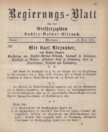 Nr. 7 : 13. April 1871
