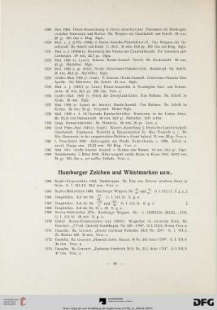 Hamburger Zeichen und Whistmarken usw. (Nr. 1364-1379)