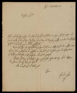 24: Brief von Egid V. von Löhr an Gustav Hugo, Gießen, 17.10.1838