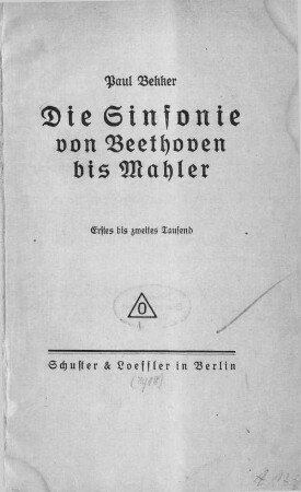 Die Sinfonie von Beethoven bis Mahler