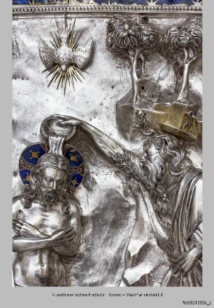 Silberaltar: Johannes der Täufer tauft Christus