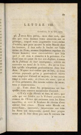 81-88, Lettre VIII. - Lettre IX.