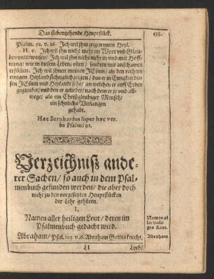 I. Namen aller heiligen Leut/ deren im Psalmenbuch gedacht wird.