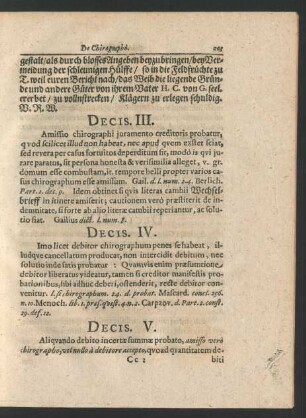 Decis. III.