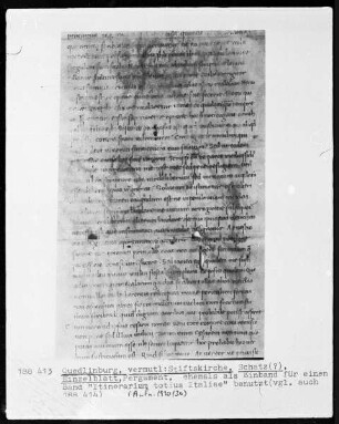 Benutzt als Einband des "Itinerarium totius Italiae"