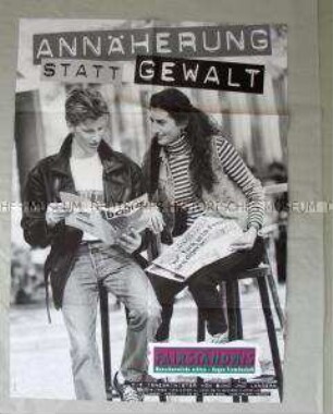 Plakat gegen Fremdenhass
