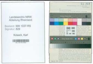 Entnazifizierung Karl Kosack , geb. 30.07.1892 (Krim.Sekretaer)