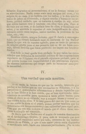IV. Una verdad que sale mentira