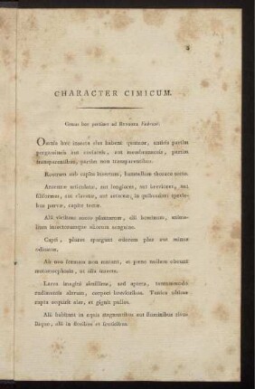 Character Cimicum.