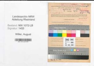 Entnazifizierung August Willer , geb. 01.03.1871 (Lehrer)