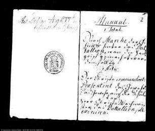 Verschiedene Reglements für Infanterie und Kavallerie der preußischen Armee