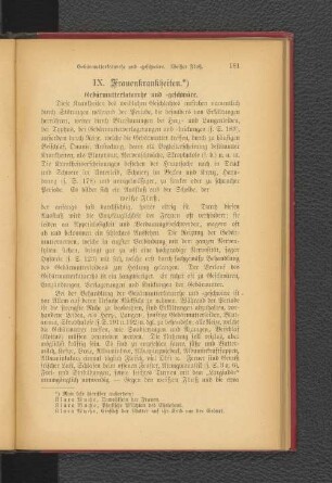 IX. Frauenkrankheiten.